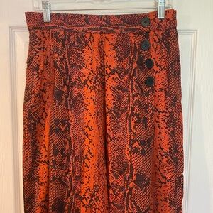 Nostalgia Red Snake Print Pants